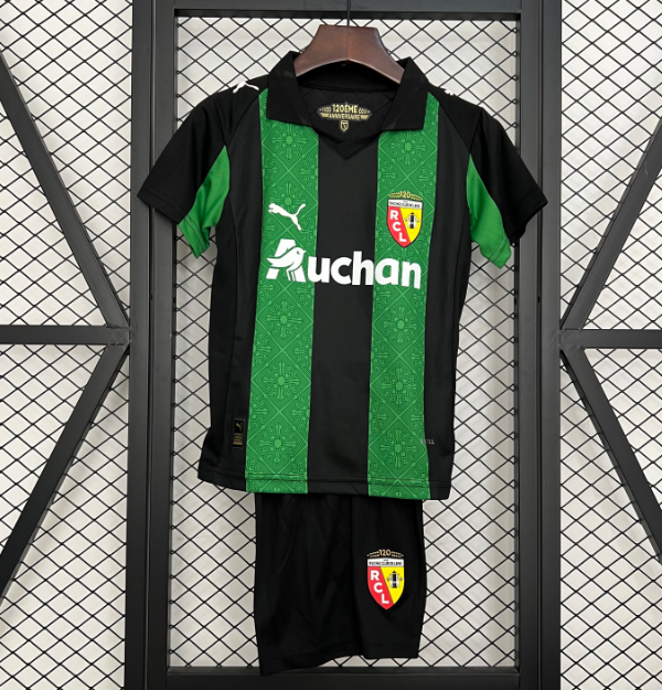 2025-26 RC Lens Kids Away Soccer Kits Shirt with Shorts